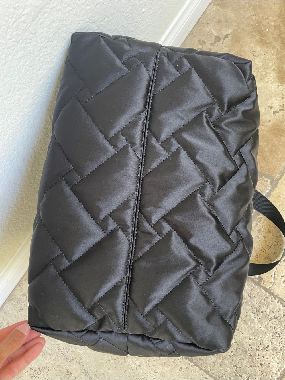 Kurt Geiger Black Quilted Tote with Rainbow Straps - Picture 11 of 15